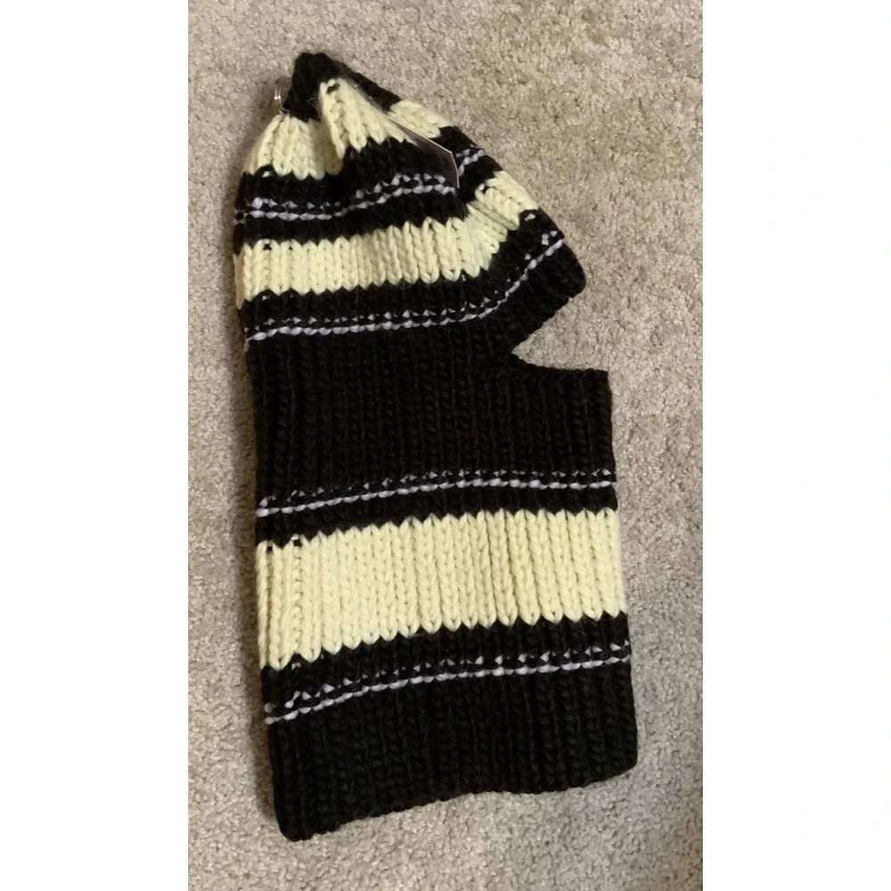 Wild Fable‎ Womens Cream Black Striped Balaclava Winter Hat Ski Mask OS